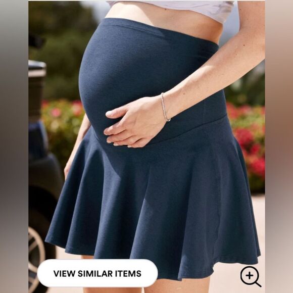 Beyond the Bump Blue Skirt - Picture 12 of 16